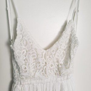 Long, flowy, white backless dress, size Medium